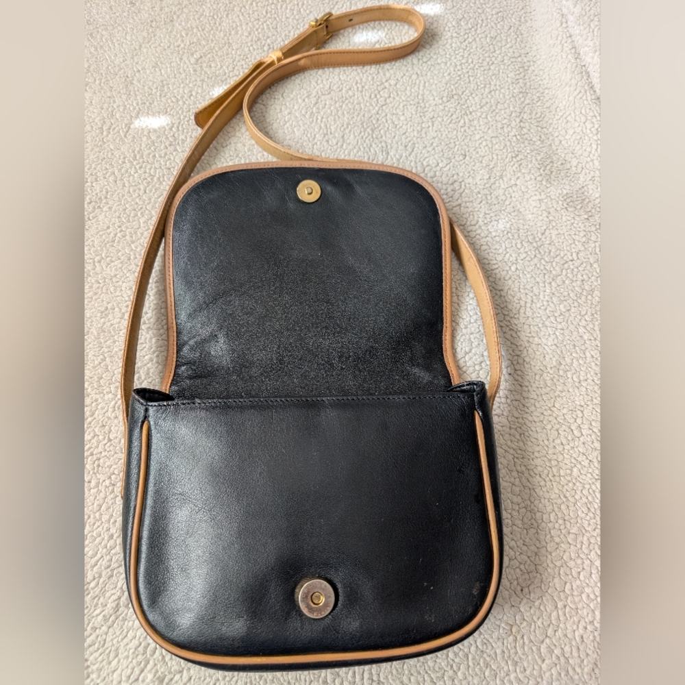 Celine Black and Tan Leather Crossbody Bag - Picture 3 of 16